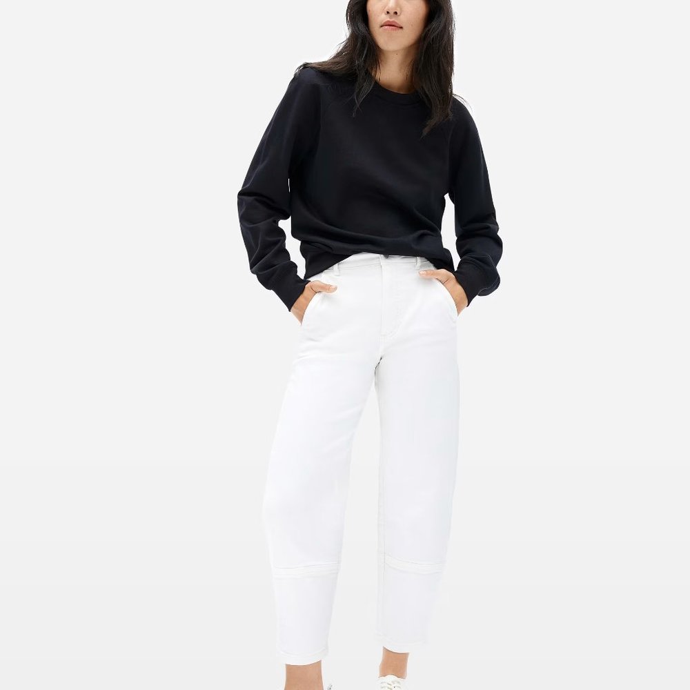 Everlane Unisex French Terry Crew - Black